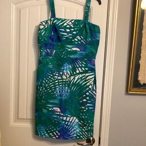 Tropical print sun dress